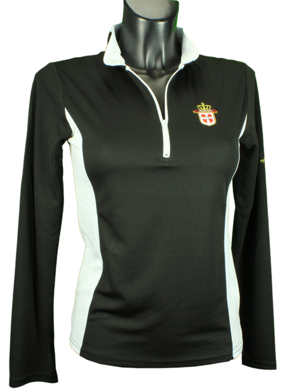 MH |Â Signature Zip Shirt, Sort/hvid thumbnail