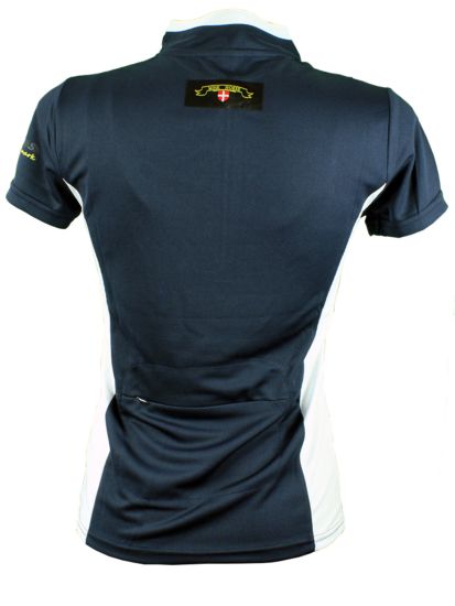 Signature Zip t-Shirt, Navy/Hvid