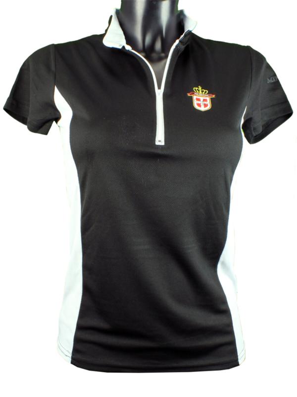 MH |Â Signature Zip t-Shirt, "CROWN" Sort/hvid thumbnail