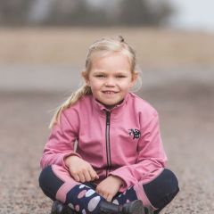 Sweatshirt til børn med hestelogo i pink
