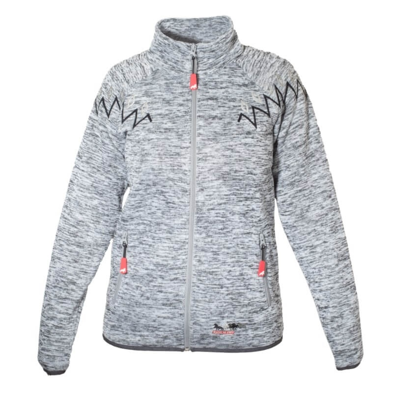 Karlslund "Reykur" fleece sweater i lys grå thumbnail