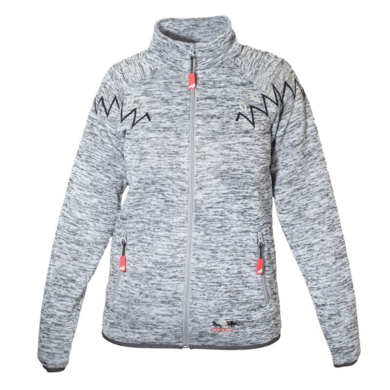 Karlslund "Reykur" fleece sweater i lys grå