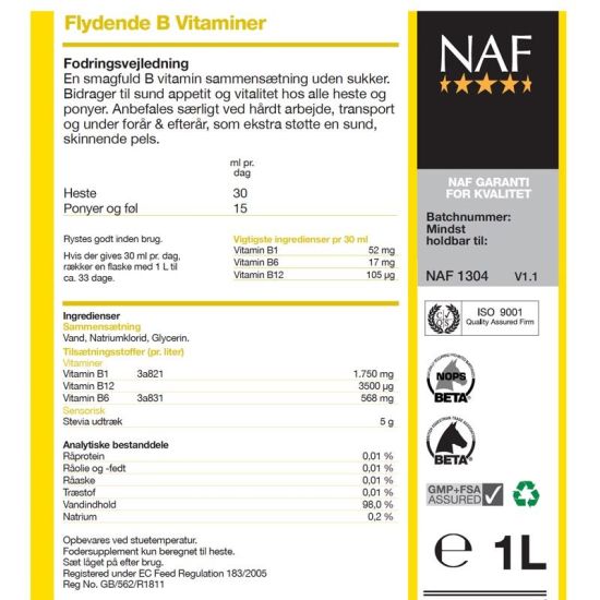 NAF B-Vitamin 1 liter indhold