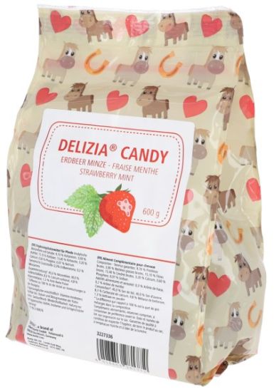 Delizia godbidder jordbær og mint 600 gram