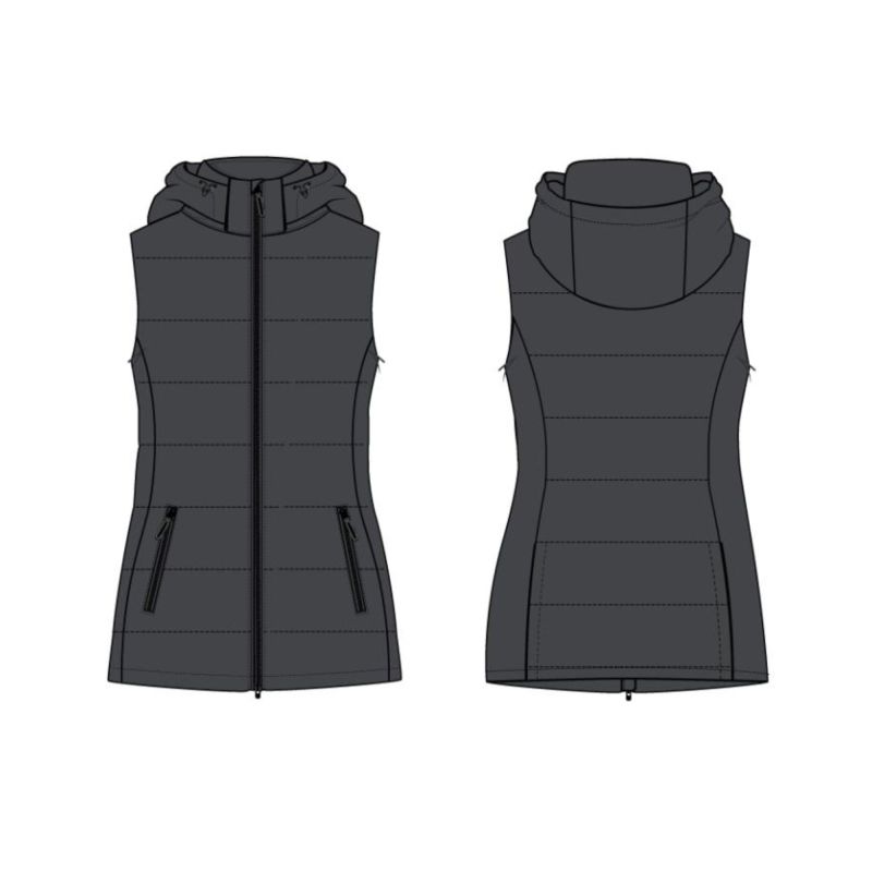 EQ Shirley vest grå front og bag