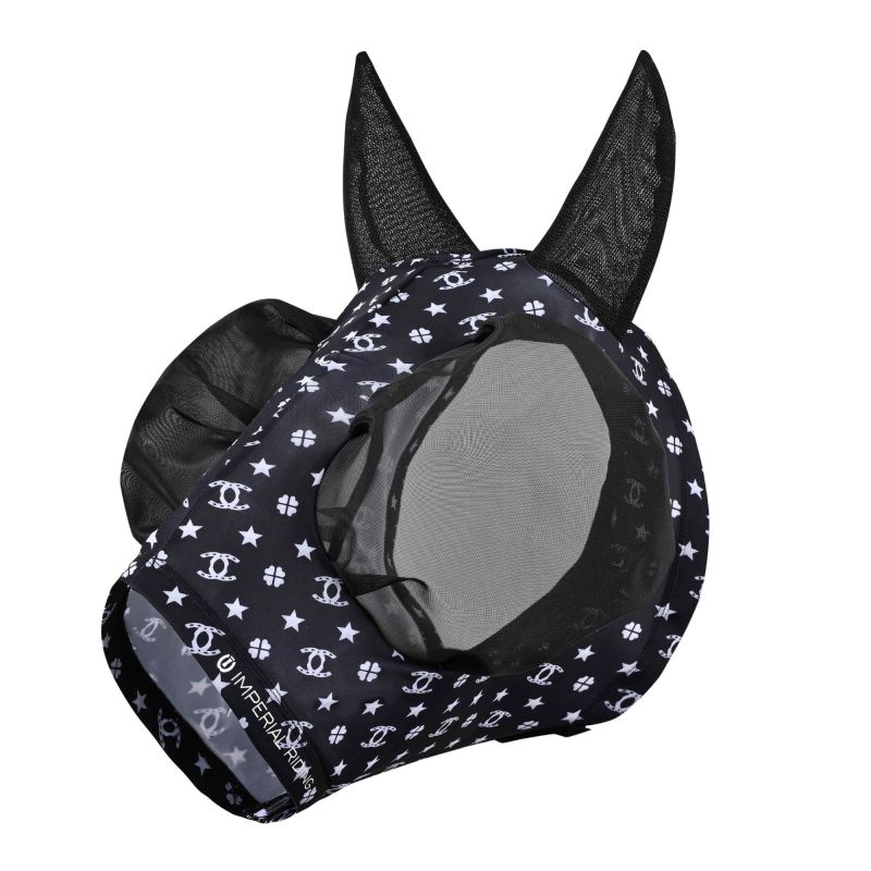 Fluemaske til hest i sort